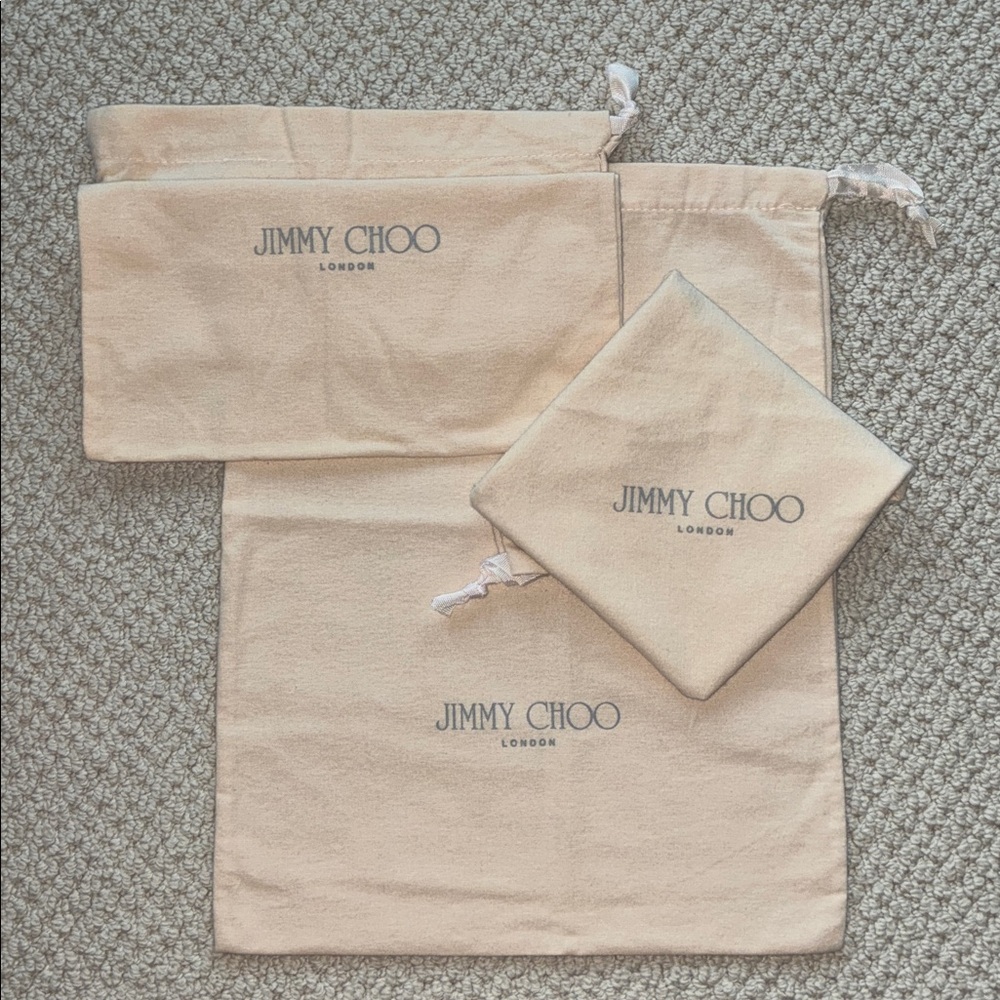 Bundled Jimmy Choo Cream Dust Bags Set
